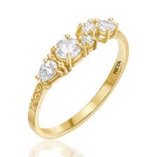 Tiara Ruby Ring in Yellow Gold 