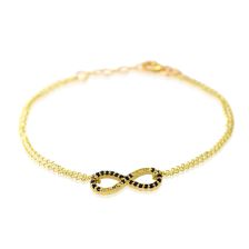 Sapphire Infinity Yellow Gold Bracelet 