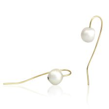 Handmade Earring- Gold Pearl Threaders 