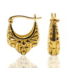 Gold Openwork Horseshoe Hoops 
