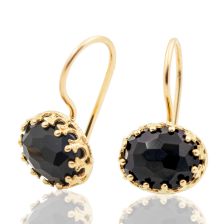 Bezel Set Sapphire Gold Studs