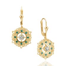 Oriental Ruby Hanging Earrings