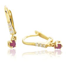 Elegant Diamond Leverback Earrings 18k