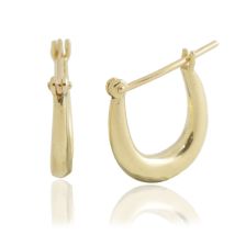 Petite Horseshoe Hoops Yellow Gold