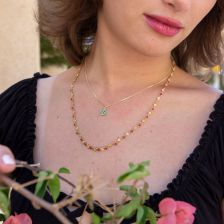 Diamond Antique Chain Ornamental Necklace