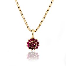 Dainty Cluster Diamond Medallion