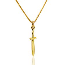 Petite Gold Dagger Pendant