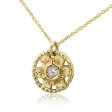 Antique Pearl Flower Pendant Necklace