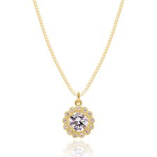Gemstone Halo Pendant
