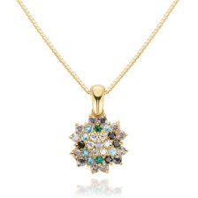 Sparkling colorful Snowflake Necklace