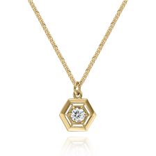 Dainty Cluster Diamond Medallion 14k Gold