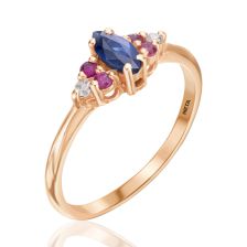 Side Stone Sapphire Ring