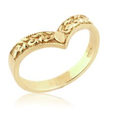 Unique "V" Art Deco Style Ring