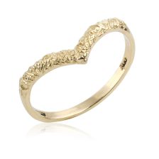 Art Deco Flowers V Ring