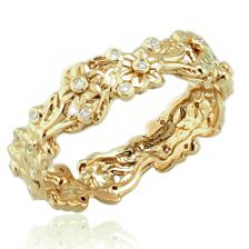 Roman Flower Bouquet Diamonds Ring In Rose Gold 