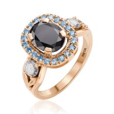 Black Diamond Cocktail Ring