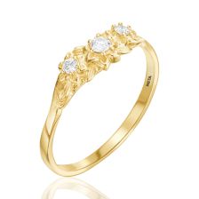 Petite Floral Nouveau Ring 