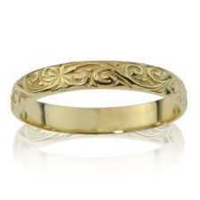 Classic Art Deco Wedding Band