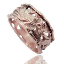 Rose Gold Art Nouveau Band