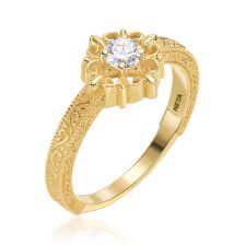 Antique Style Openwork Diamond Ring