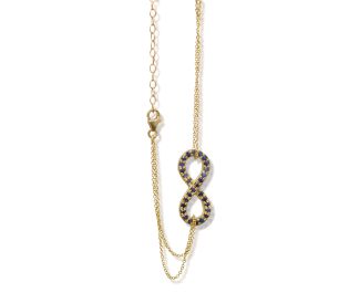 Sapphire Infinity Yellow Gold Bracelet 