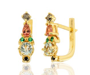 Antique Style Gemstone Earrings