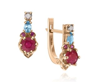 Antique Style Emerald Earrings