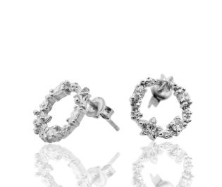 flowery Diamonds Stud Earrings