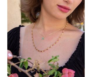 Diamond Antique Chain Ornamental Necklace