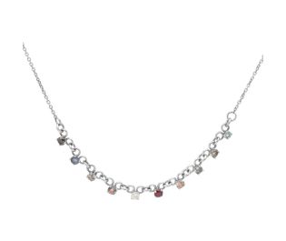 Multi Gemstone Diamond Necklace
