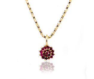Dainty Cluster Diamond Medallion