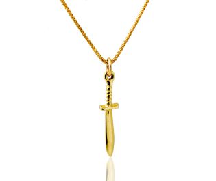 Petite Gold Dagger Pendant