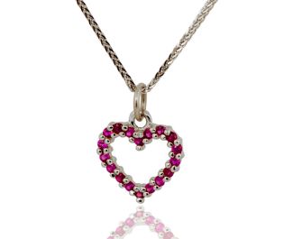 Black Diamonds Heart Pendant  In Yellow Gold 