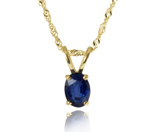 Solitaire Sapphire Pendant