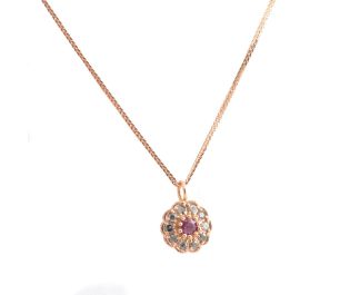 Precious Gem Necklace Rose Gold