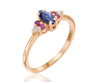 Side Stone Sapphire Ring