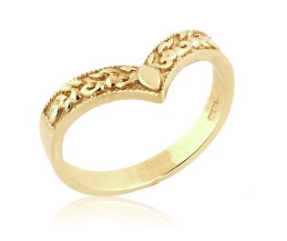 Unique "V" Art Deco Style Ring