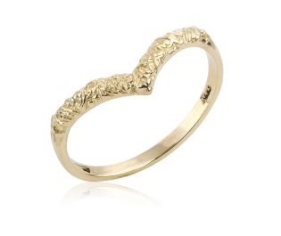Art Deco Flowers V Ring