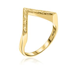 Unique "V" Art Deco Style Ring