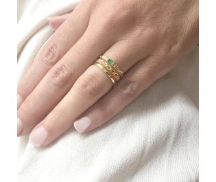 Colorful Gemstone Stackable Rings
