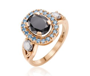 Black Diamond Cocktail Ring