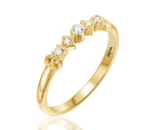 Decorated Delicate black diamond Ring