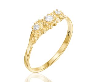 Petite Floral Nouveau Ring 