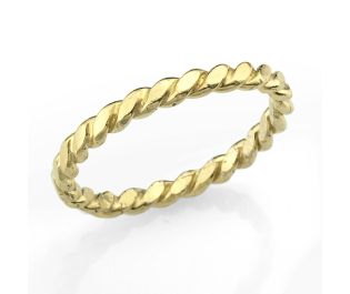 Entwined Yellow Gold Wedding Band 