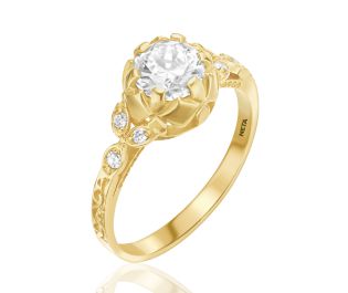 Angelina Art Nouveau Diamond Ring