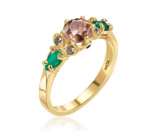 Art Nouveau Spring Cocktail Ring 
