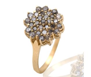 Sparkling Snowflake Rough Diamond Ring