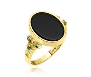 Vintage Onyx Cocktail Ring