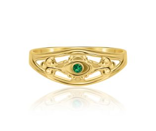 Octagon Diamond Signet Ring