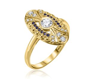 Artistic Diamond Signet Ring 